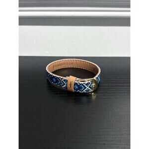 FriendshipCollar Blue Argyle Print Friendship Bracelet w/ Buckle, One Size